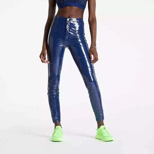 adidas x IVY PARK IVP Latex Pants Size M Womens Blue NWT